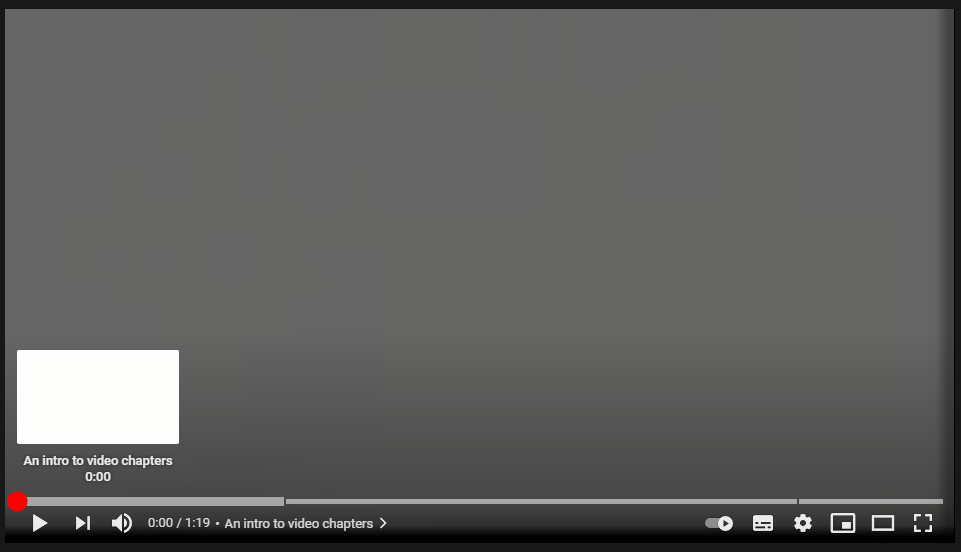 Captura de pantalla de un vídeo de YouTube separado por capítulos